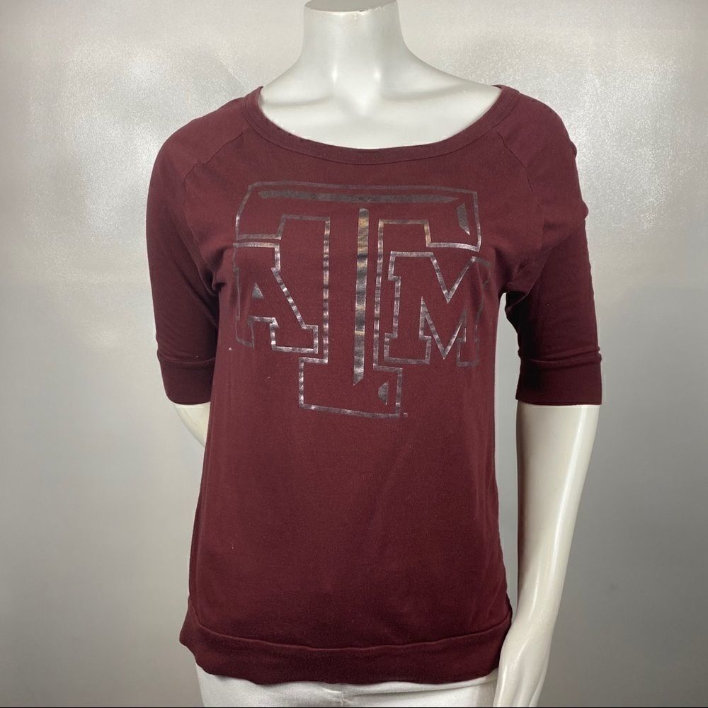 3For$20 ATM Moroon and White Top size: medium